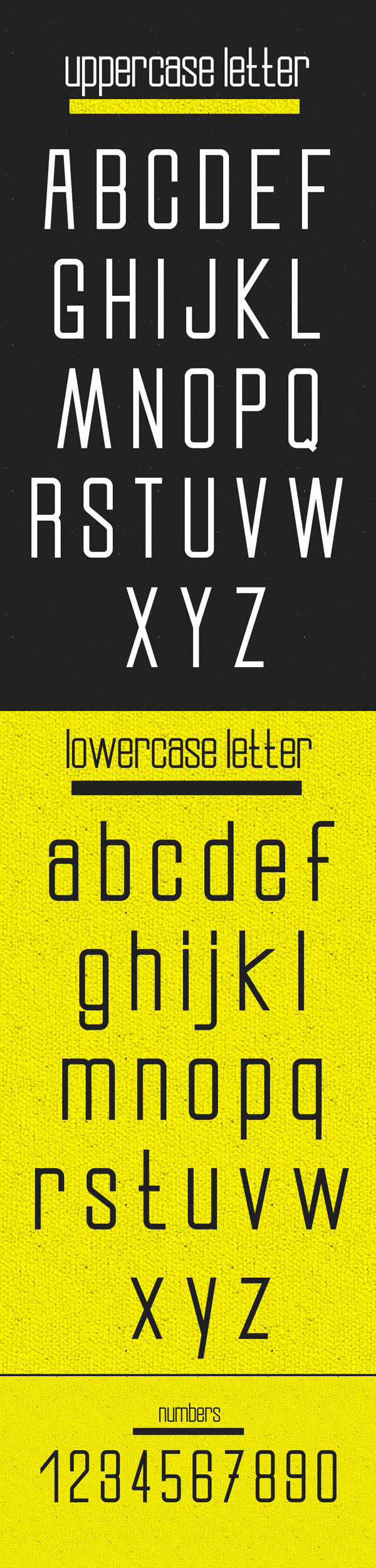 Slender Free Font Letters
