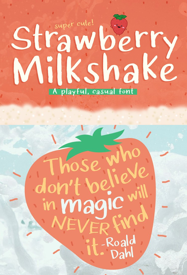 Strawberry Milkshake Free Font