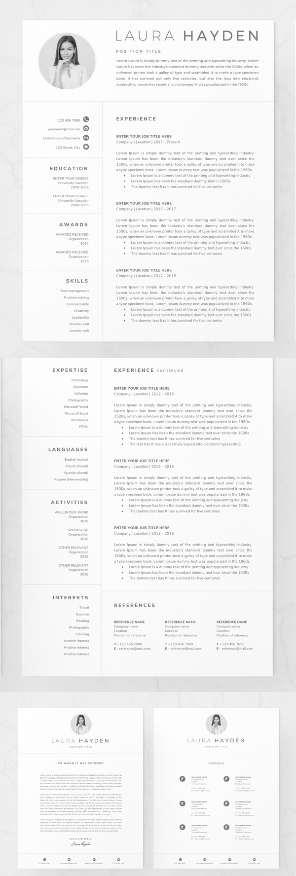 Clean Resume Template / CV Design