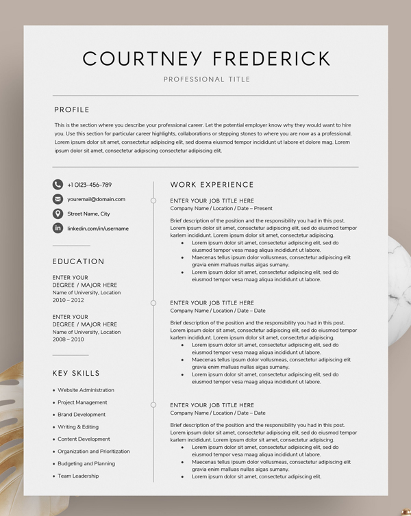 Resume/CV - The Courtney