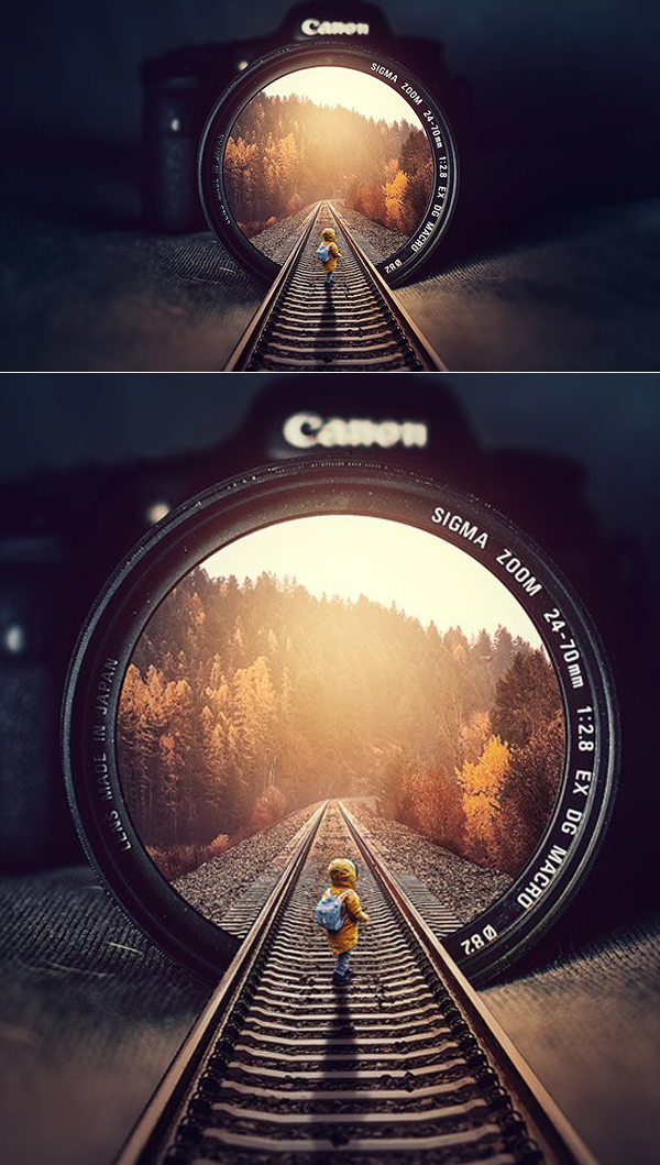 How to Create Rails Inside Illution Photo Manipulation Photoshop Tutorial