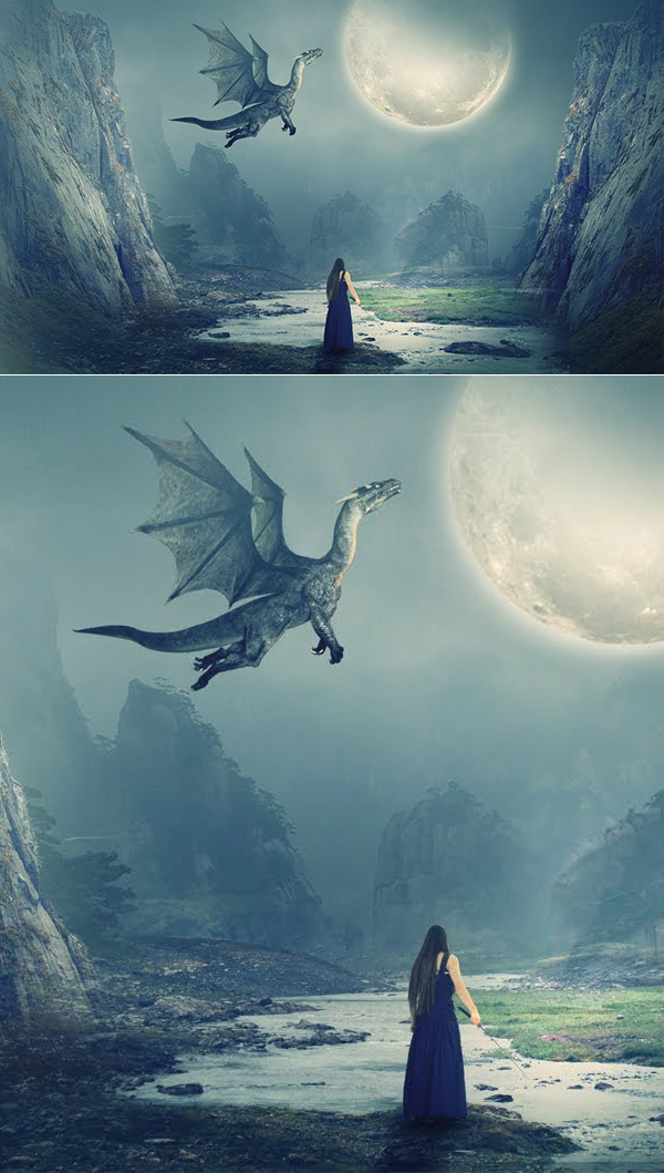 Create The Dragon Manipulation Artwork Work in Adobe Photoshop