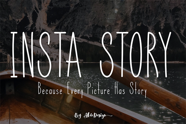 Insta Story Free Font Design