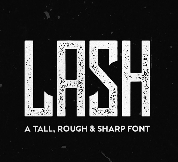 Lash (Rough) Free Font Design