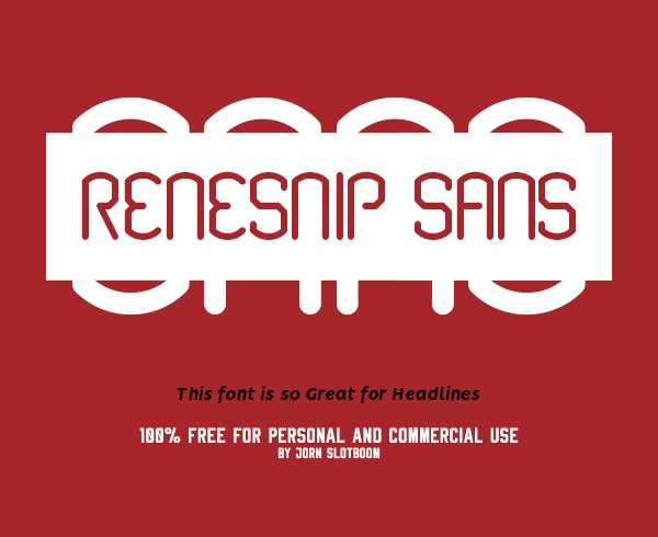 Renesnip Sans Free Font Design