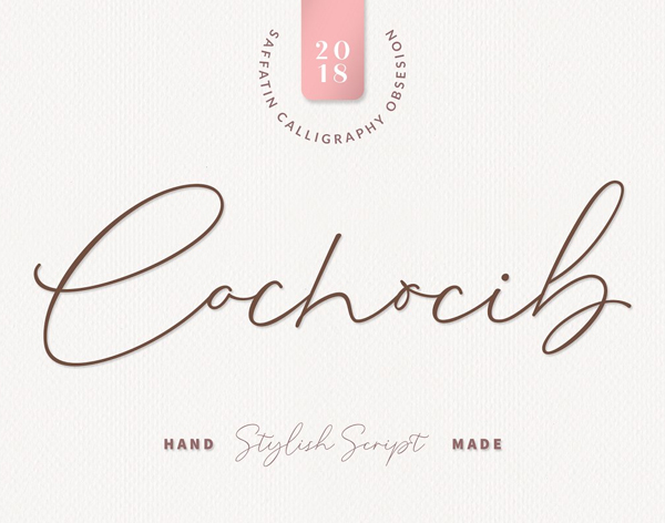 Cochocib Script Free Font Design