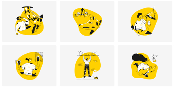 Taxi Graphic illustrations