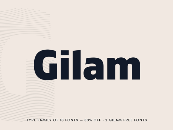 Gilam: A modern geometric sans serif font