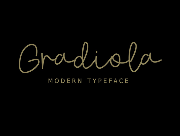 Gradiola Script Free Font Design