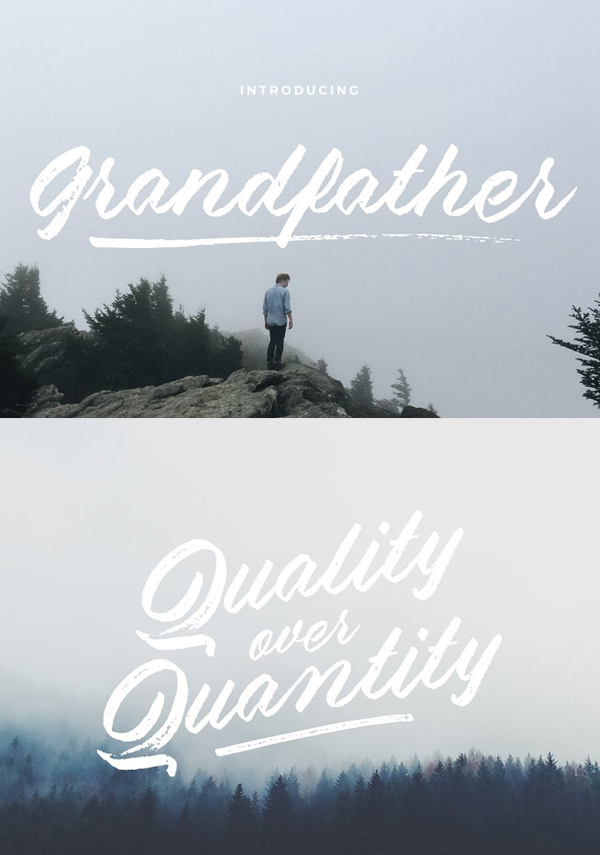 Grandfather – Brush Script Free Font Design