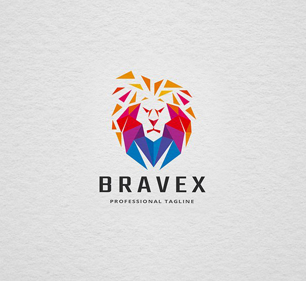Brave Lion Head Logo Design