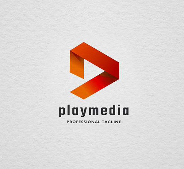 Play Media Letter P Logo Design