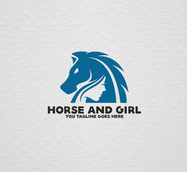 Horse and Girl Logo Design