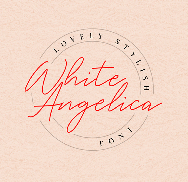 White Angelica Free Font Design
