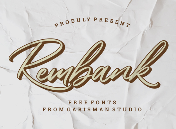 Rembank Script Free font