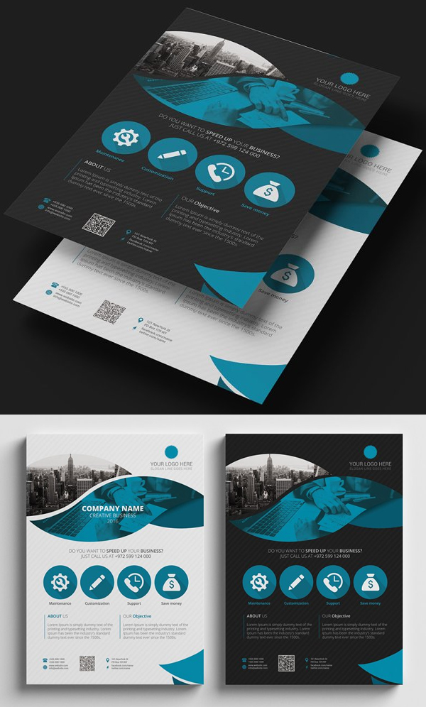 Black and White Flyer Template