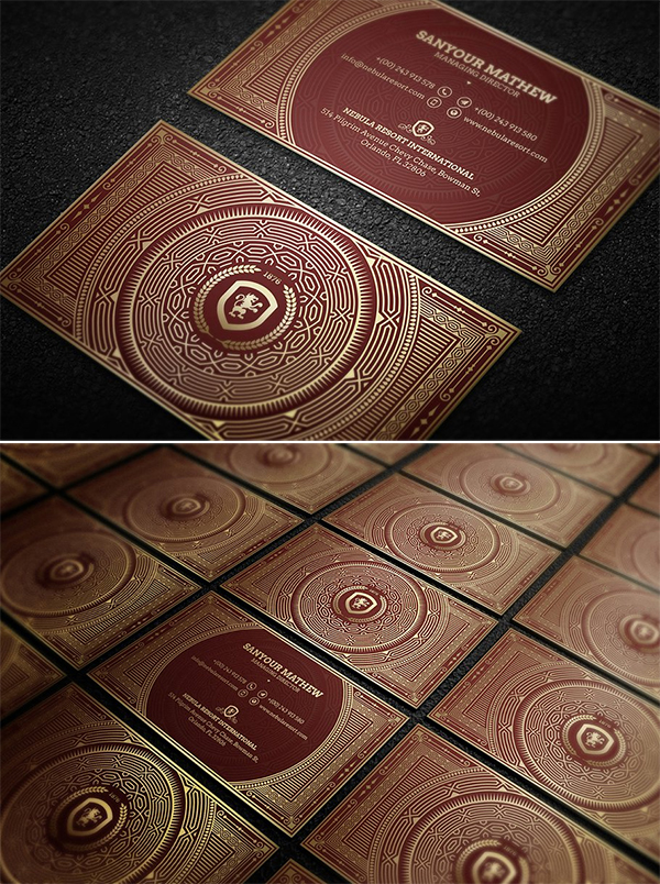 Gold Luxury Business Card Template