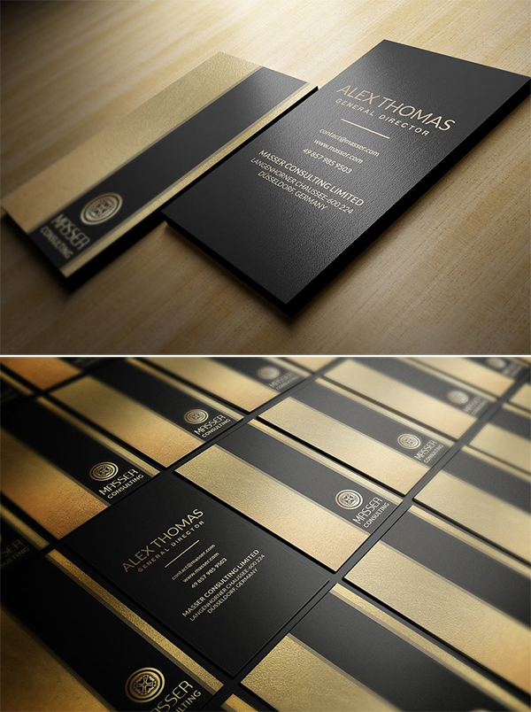 Gold Foil Business Card Template