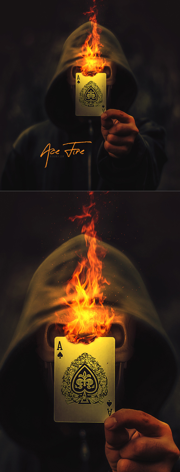 How to Create Ace Fire Photo Manipulation Photoshop Tutorial