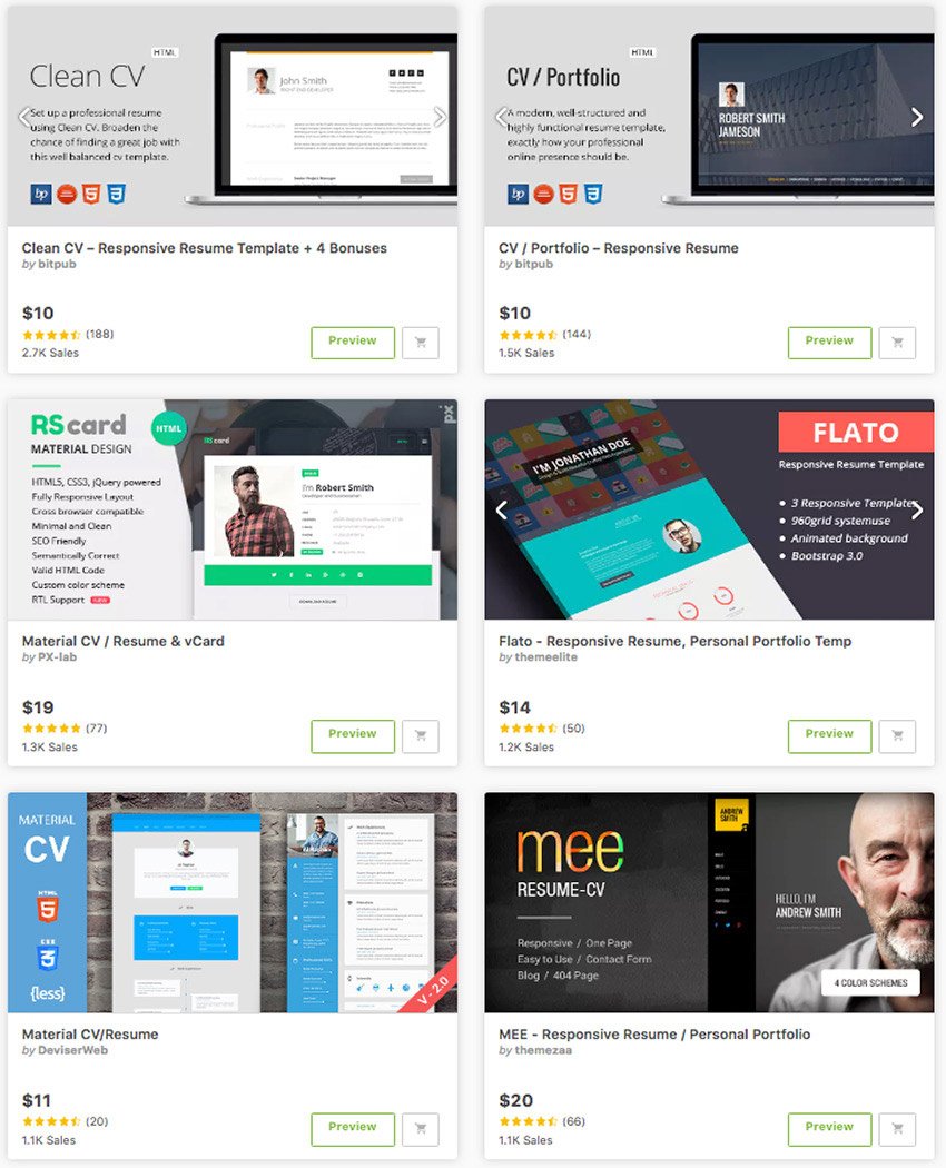 23+ Best HTML Resume Templates to Make Personal Profile CV Websites ...