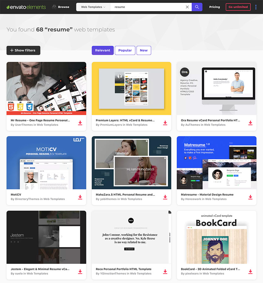 23+ Best HTML Resume Templates to Make Personal Profile CV Websites ...