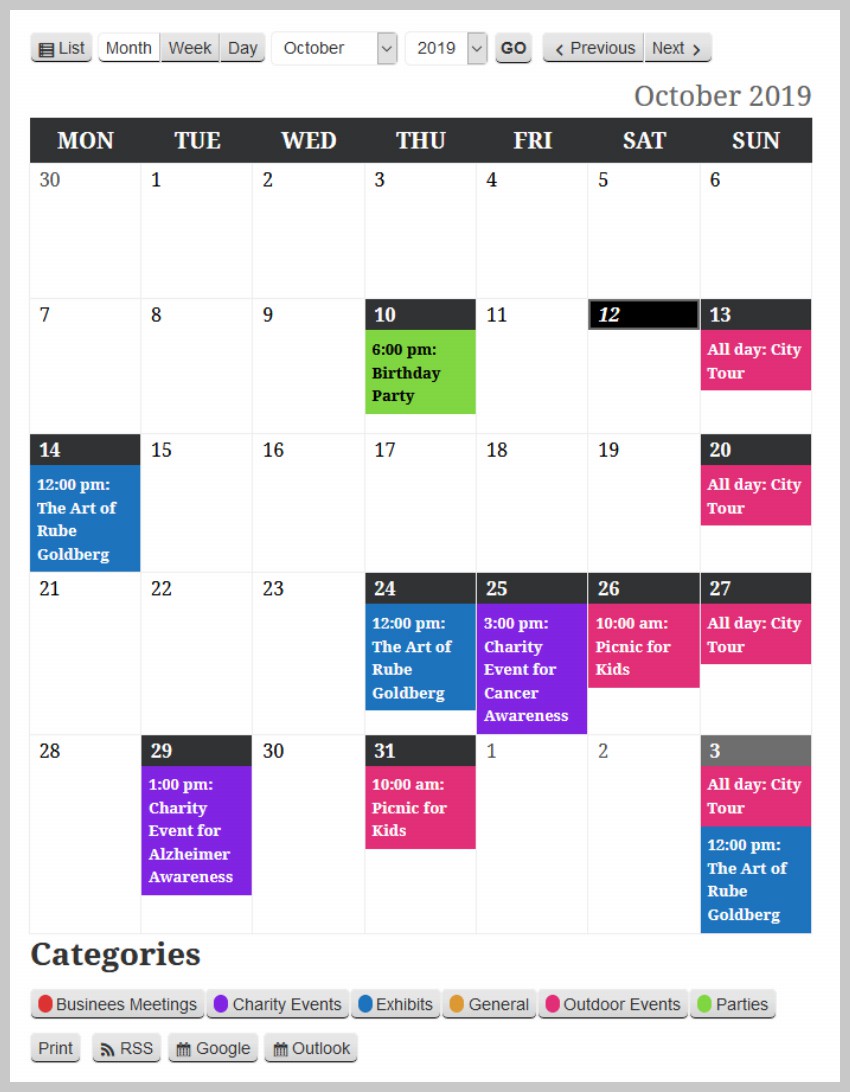 Show an Event Calendar With a Free WordPress Calendar Plugin iDevie
