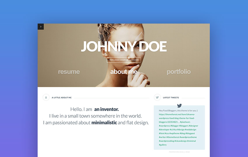 23+ Best HTML Resume Templates to Make Personal Profile CV Websites ...