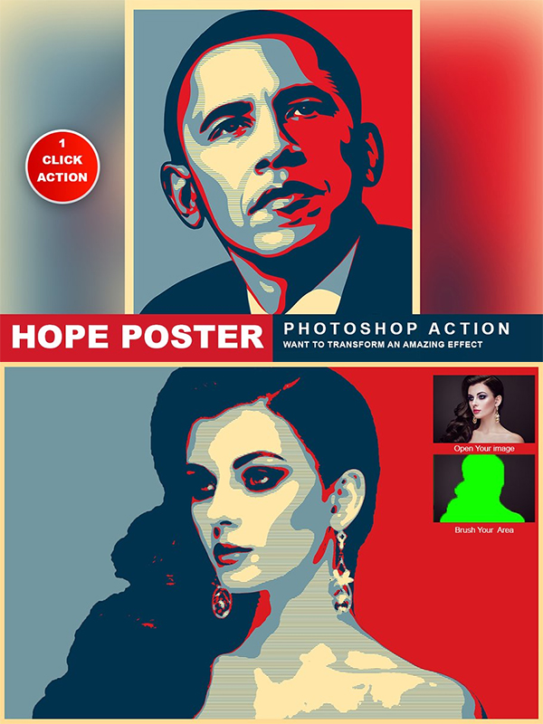 Hope Poster Photoshop Action