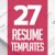 27 Professional Resume Templates with Cover Letters