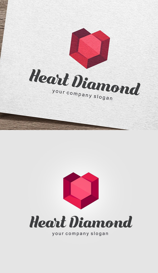 Heart Diamond Logo - 23