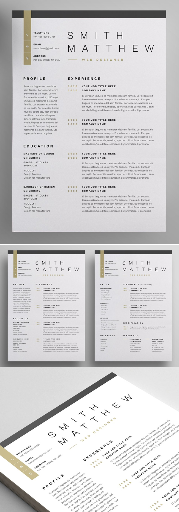 Resume and Letterhead Design