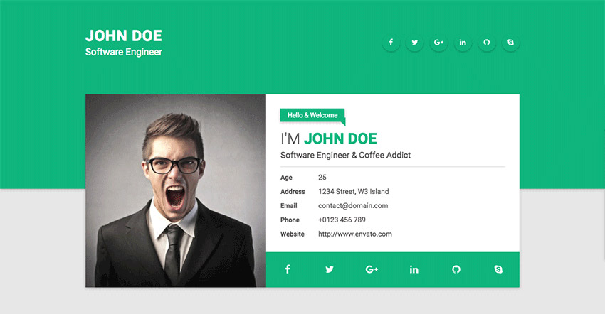 23  Best HTML Resume Templates to Make Personal Profile CV Websites