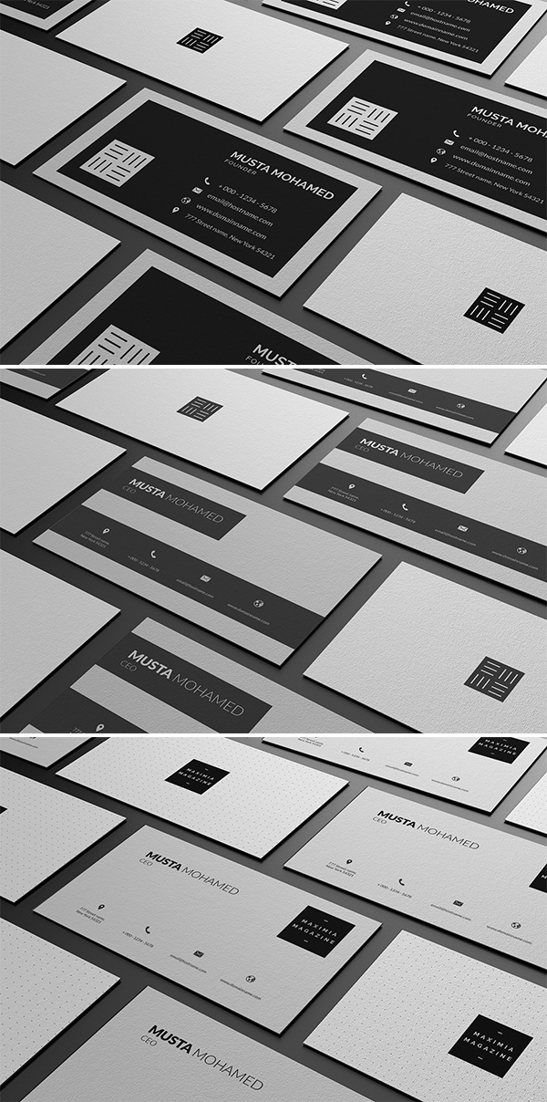 Clean Minimal Business Cards Template
