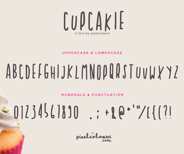 Cupcakie Font Letters