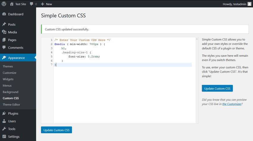 How to Add Custom CSS to Your WordPress Site - iDevie