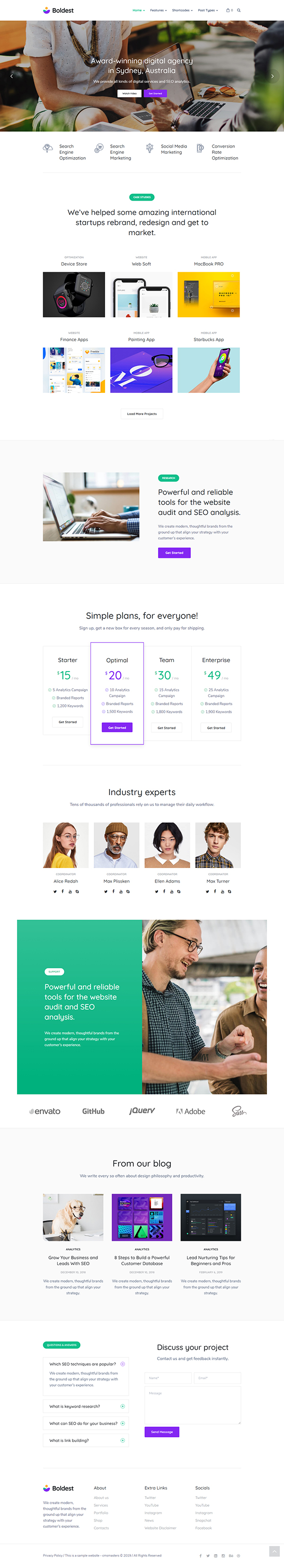 Boldest - Consulting and Marketing Agency Theme