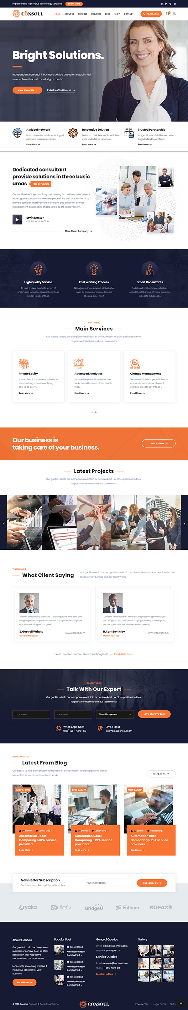 Consoul - Consulting Business WordPress Theme