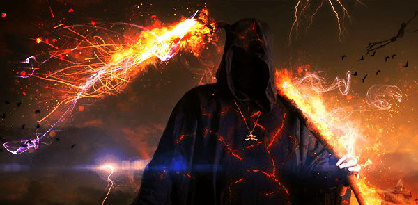 How to Create an Awesome Fiery Grim Reaper by Combining Images