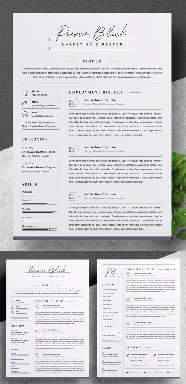 Awesome Clean Resume / CV Template