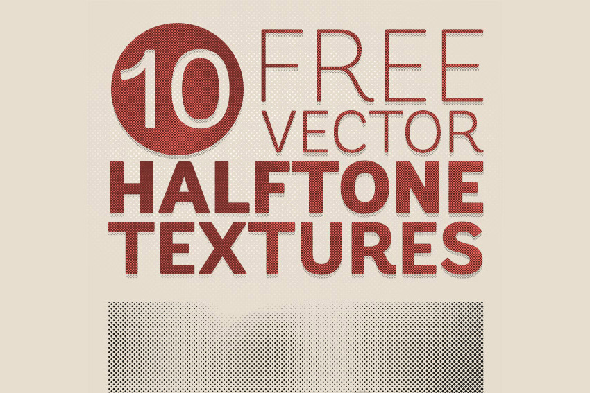 10 Free Detailed Vector Halftone Texture Backgrounds