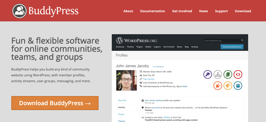 Use BuddyPress to extend WordPresss community functionality