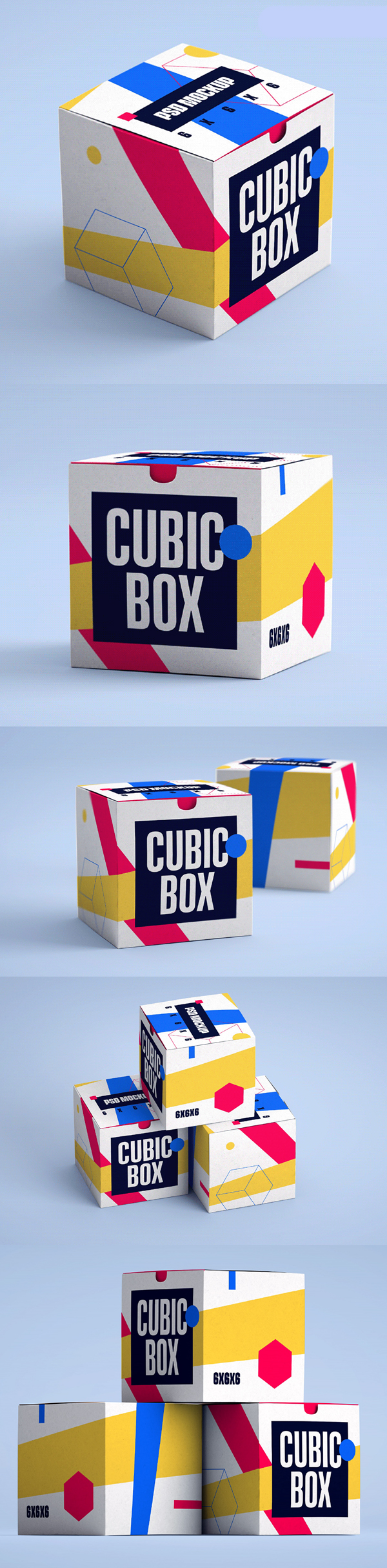 FREE Cubic Box Mockups