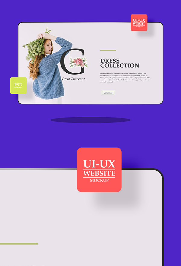 Free Website Mockup For UI-UX Designers