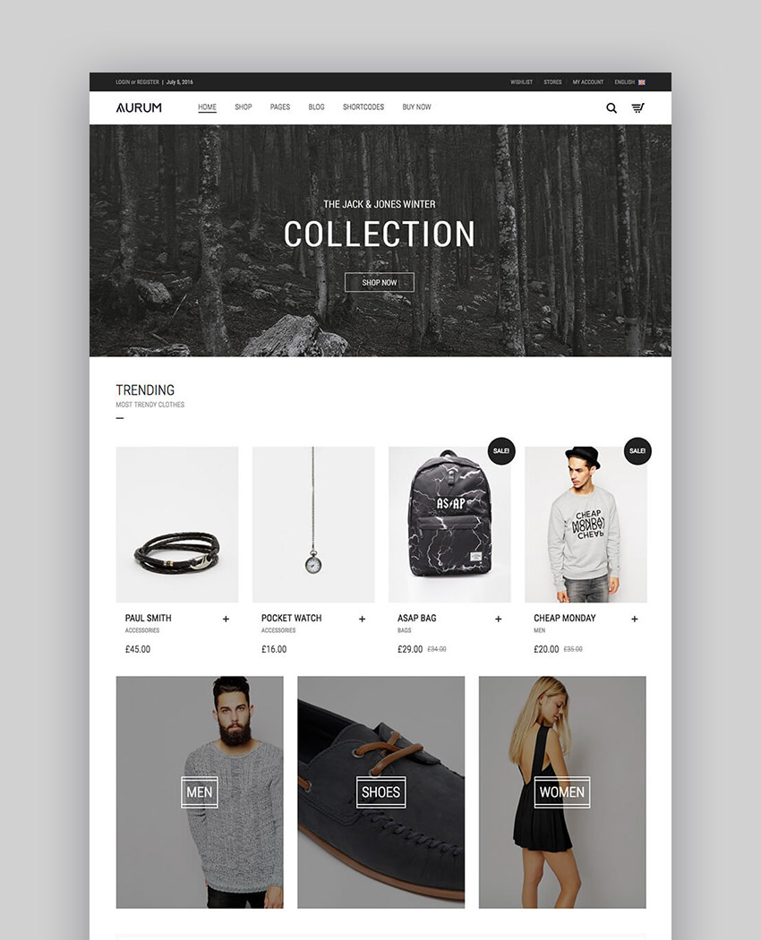 Aurum - Minimalist WP Shopping Theme