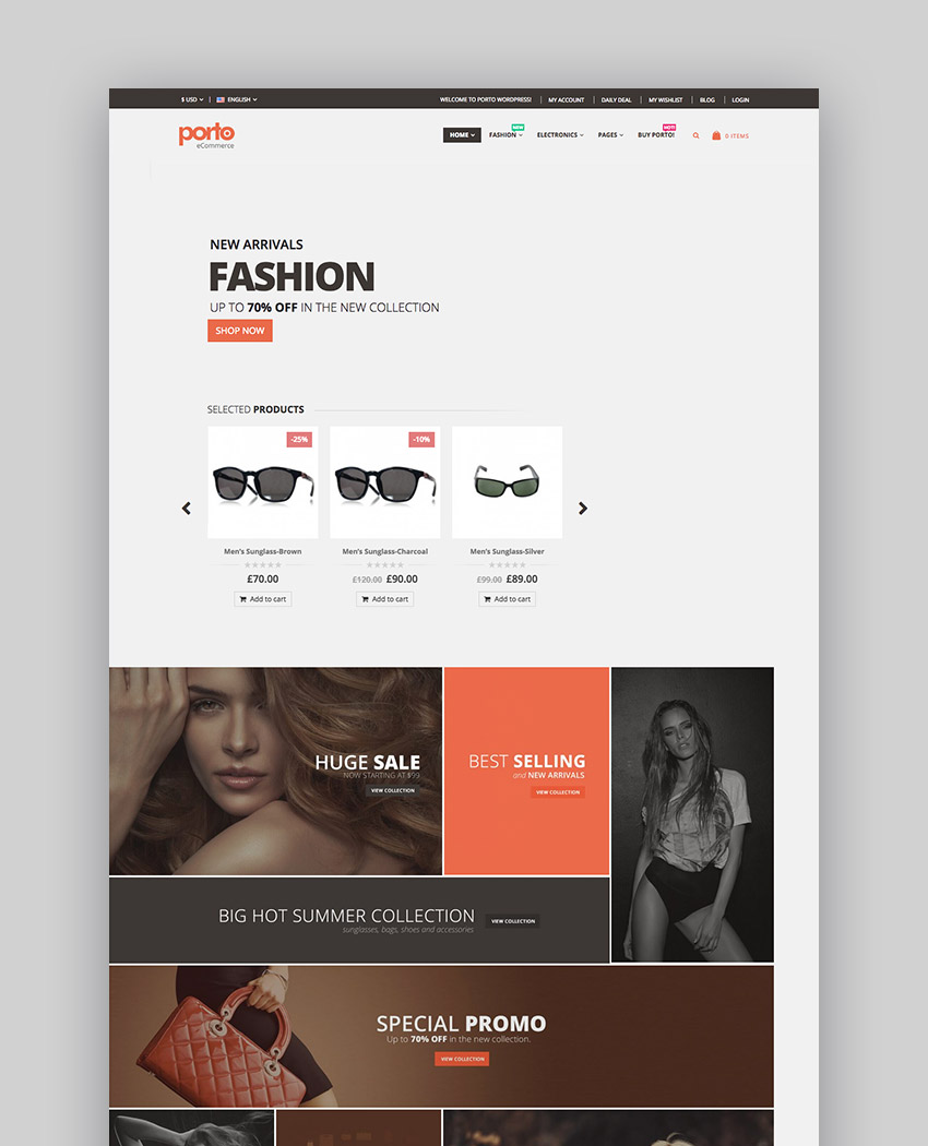 Porto  Responsive WordPress  eCommerce Theme