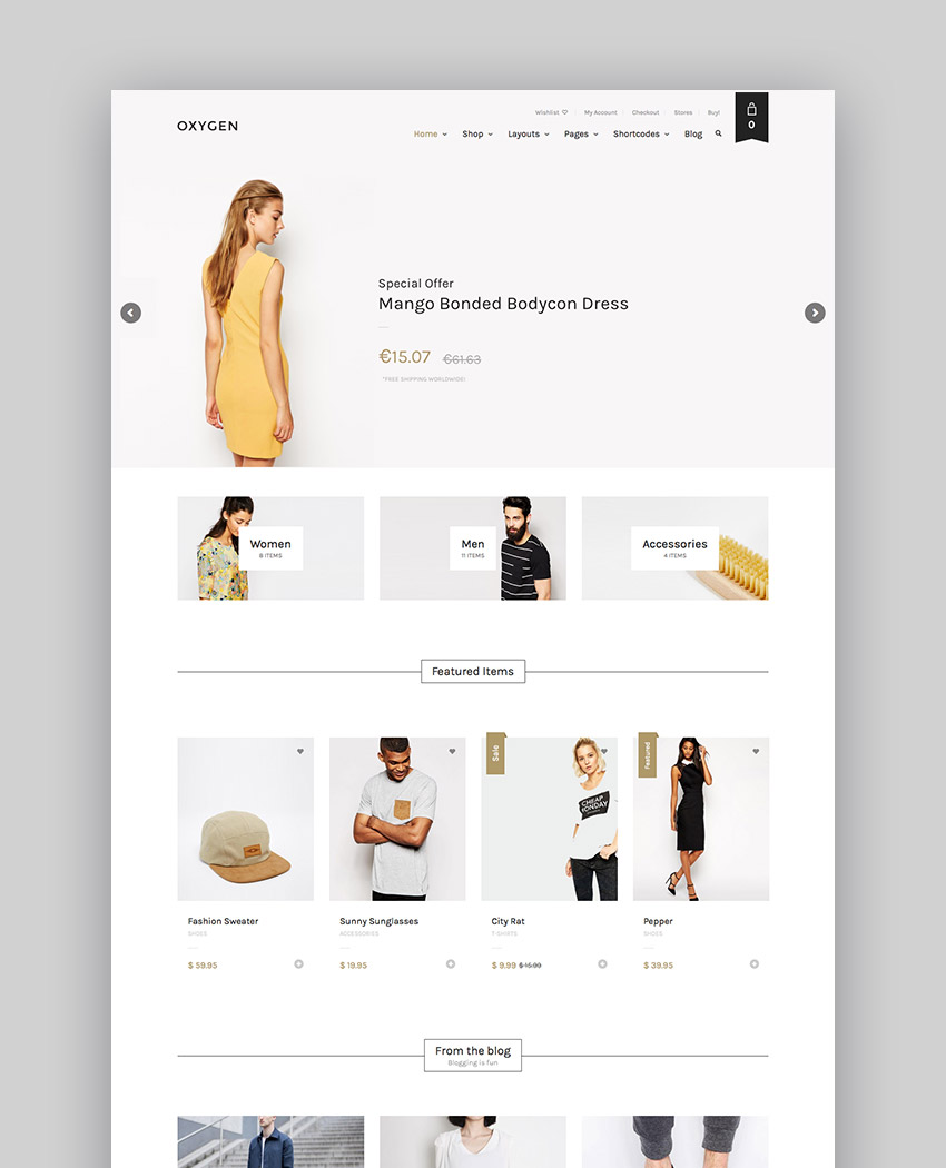 Oxygen - WooCommerce WordPress Theme