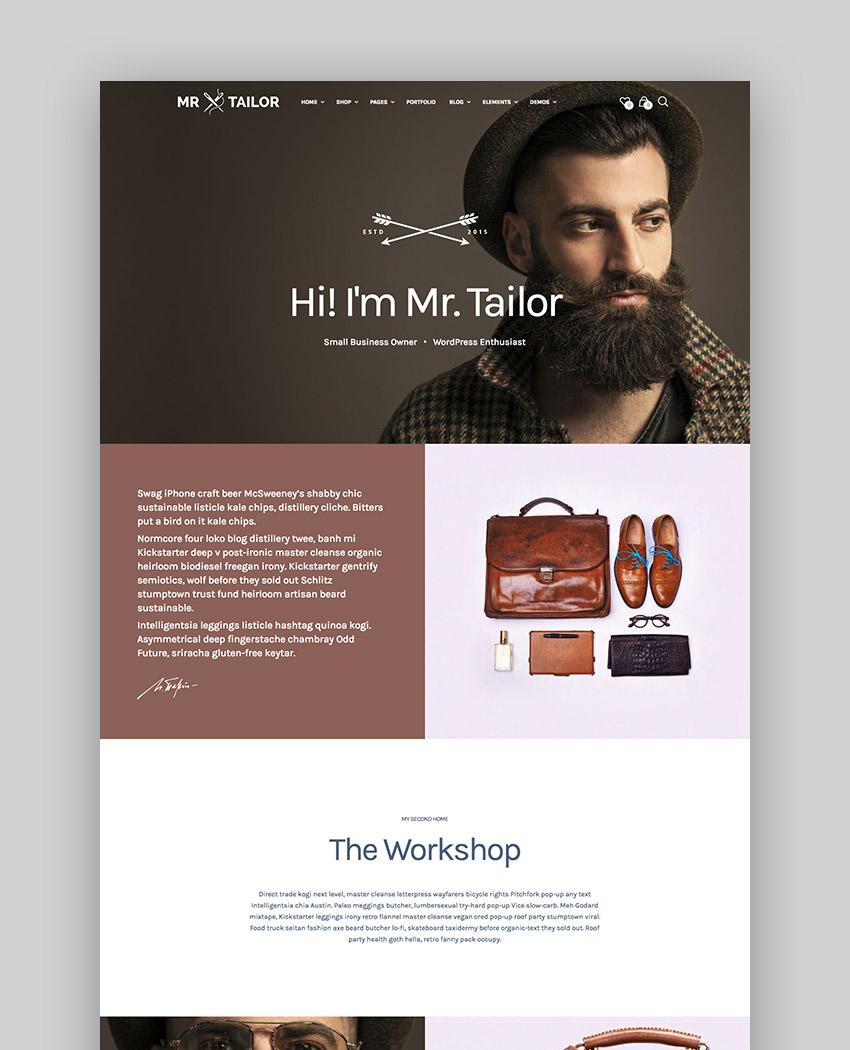 Mr Tailor - eCommerce WordPress Theme Design 