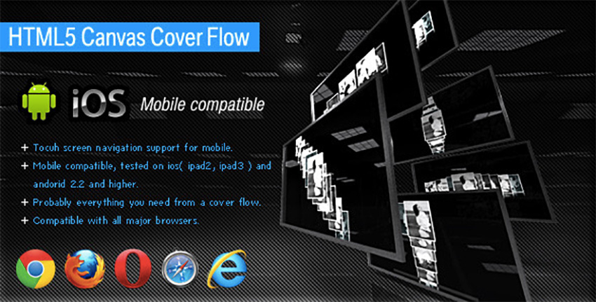 HTML5 Canvas Cover Flow