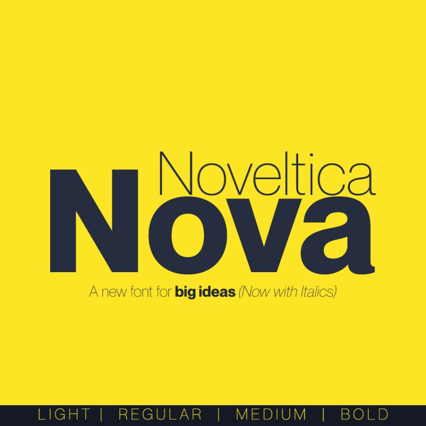 noveltica nova - a font similar to helvetica
