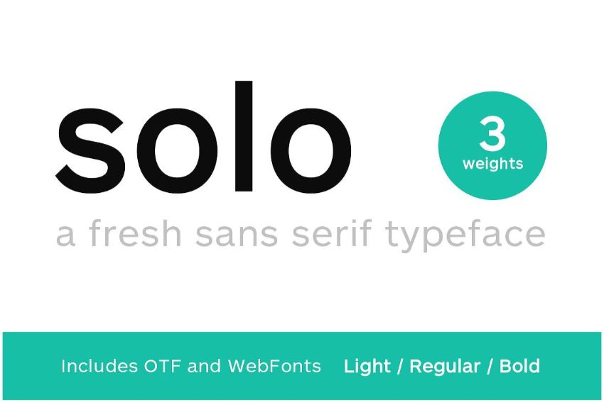 solo - a font similar to helvetica